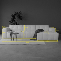 Wave module chaise longue rechts stof Modesto 492 PEPP Interiors